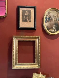 Pamono Tuscan Empire Carved Gold Leaf Gilt Frame, Italy, 19th Century><noscript><img width=