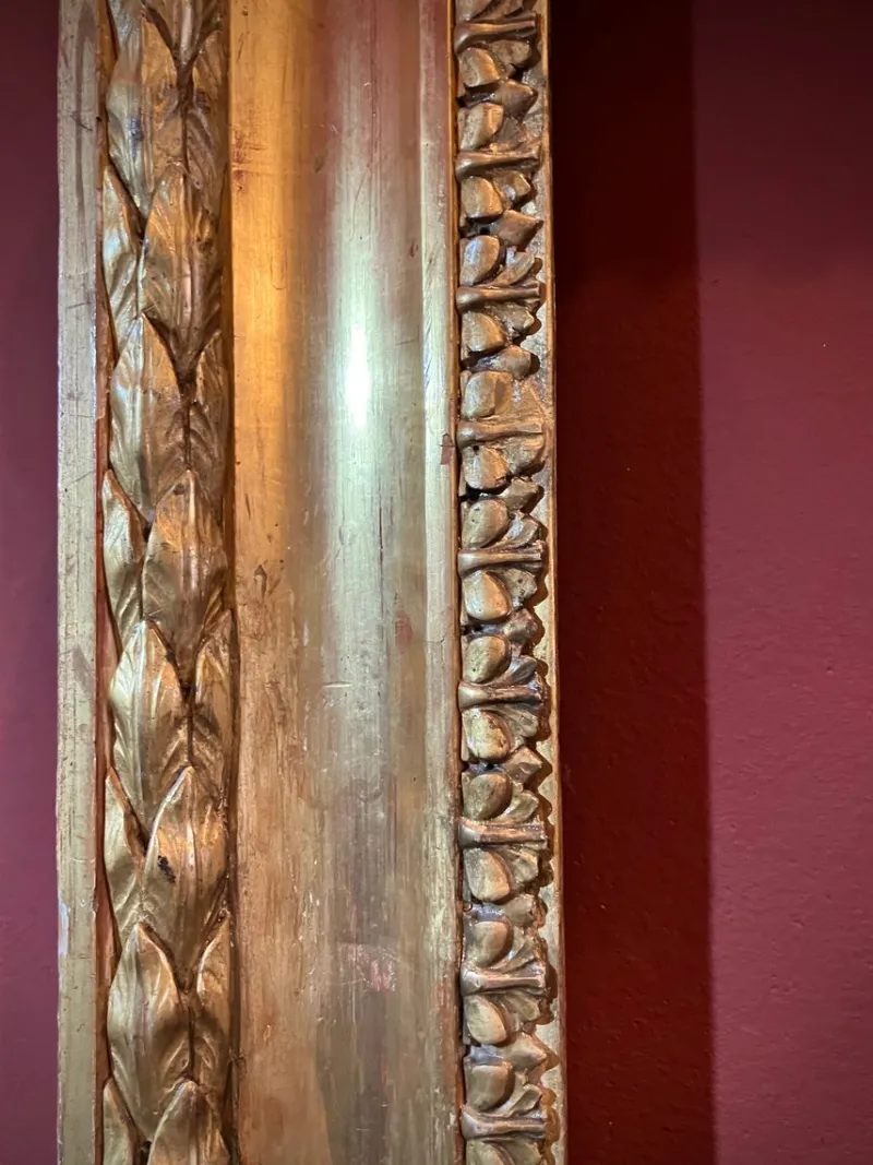 Pamono Tuscan Empire Carved Gold Leaf Gilt Frame, Italy, 19th Century> Mirrors