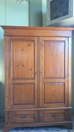Pamono Tuscan Fir Wardrobe, 1890s