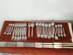 Pamono Twelve-Person Cutlery Set by Gio Ponti for Fratelli Calderoni, Italy, 1960s, Set of 54> Cutlery & Serving Utensils