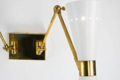 Outlet Pamono Two Arms Adjustable Articulated Sconce by Silvio Piattelli