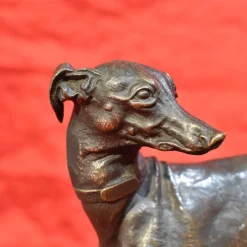 Pamono Two Bronze Greyhound Dogs by Pierre-Jules Mene, 1810-1879><noscript><img width=