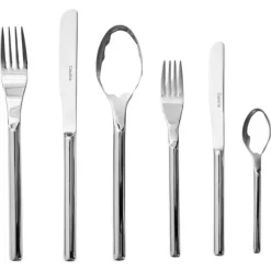 Pamono Two Faces of the Moon Cutlery Set by Afra & Tobia Scarpa for Cassina, Set of 24> Tabletop|Cutlery & Serving Utensils