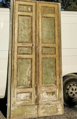 Pamono Two-Leaf Door with Original Lacquer, 1700s> Architectural Elements