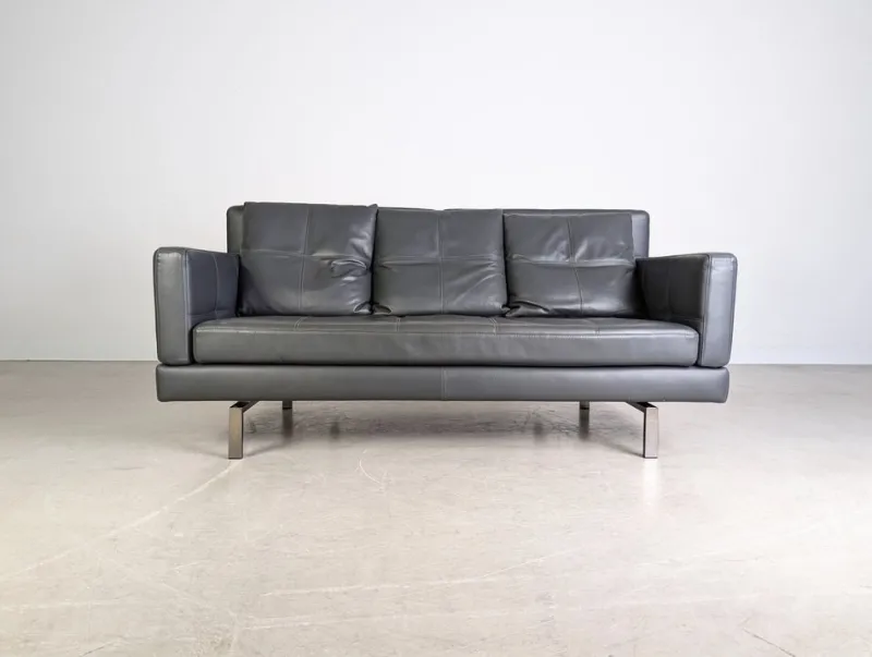 Pamono Two-Seater Sofa in Leather by Amberg for Brühl> Couches & Sofas