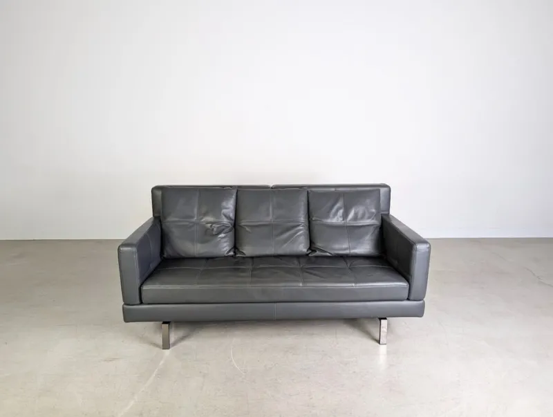 Pamono Two-Seater Sofa in Leather by Amberg for Brühl> Couches & Sofas