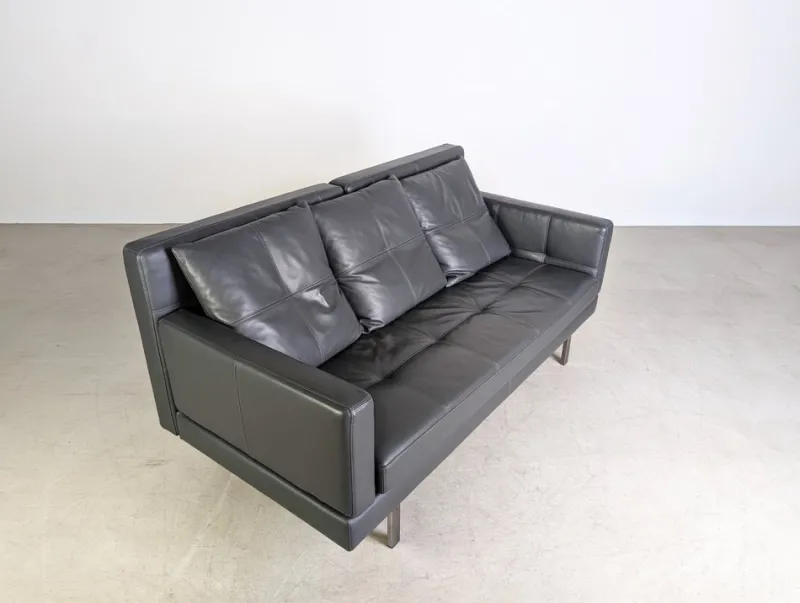 Pamono Two-Seater Sofa in Leather by Amberg for Brühl> Couches & Sofas