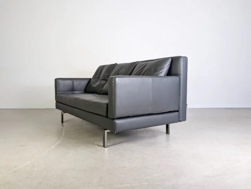 Pamono Two-Seater Sofa in Leather by Amberg for Brühl> Couches & Sofas