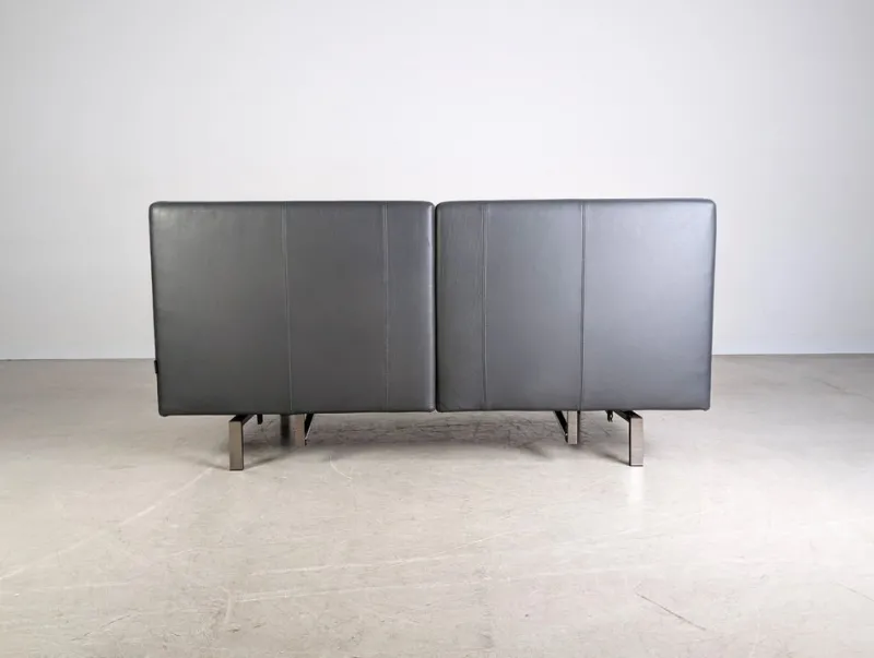 Pamono Two-Seater Sofa in Leather by Amberg for Brühl> Couches & Sofas