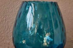 Pamono Two-Tone Blue and Clear Glass Cup from Empoli, 1970s><noscript><img width=