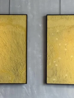 Pamono Ullate, No. 7 Diptych, Mixed Media Paintings, Set of 2> Abstraction