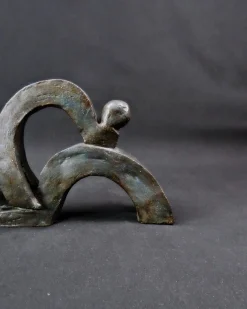 Pamono Union of Movements and Abstract Terracotta Sculpture, 1980s