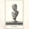 Pamono Unknown, Ancient Roman Bust, Original Etching, 18th Century> Old Masters