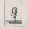 Pamono Unknown, Ancient Roman Bust, Original Etching, 18th Century> Old Masters