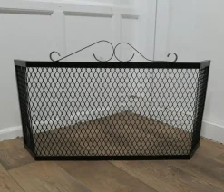 Pamono Unusual Heavy Iron Fire Guard, 1960s> Fireplaces And Mantels
