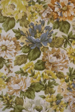 New Pamono Upholstered Doors in Floral Fabric, 1950s, Set of 5