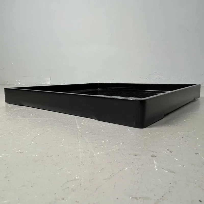 Pamono Urushi Lacquer Black Tray, Japan, 1890s> Trays