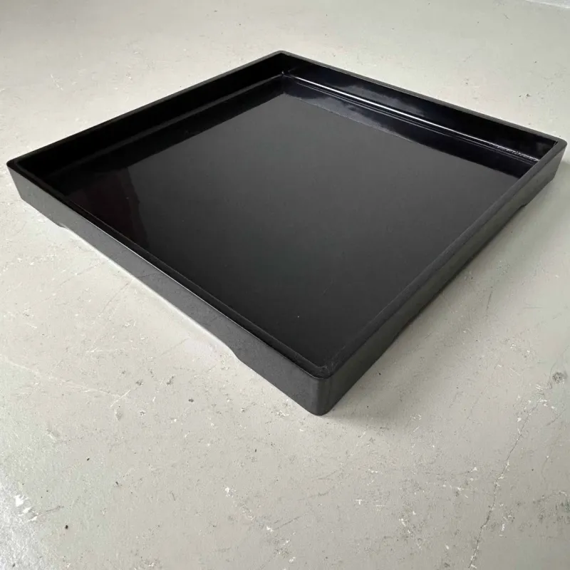 Pamono Urushi Lacquer Black Tray, Japan, 1890s> Trays
