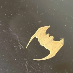 Hot Pamono Urushi Lacquerware Bat and Moon Tray, 1890s