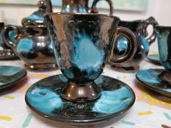 Pamono Vallauris Tea Set, 1930s, Set of 15><noscript><img width=