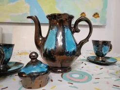 Pamono Vallauris Tea Set, 1930s, Set of 15><noscript><img width=