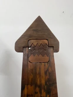 Pamono Vallazza Interlocking Thrones in Wood by Luciano Bertolotto, 1970s, Set of 2><noscript><img width=
