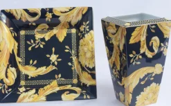 Discount Pamono Vanity Model Tray and Vase by Versace Home Collection, Set of 2