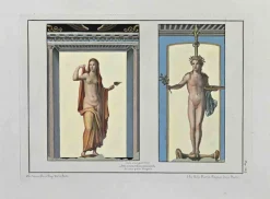 Pamono Vanni Delin, Ancient Roman Frescoes, Etching, 18th Century> Old Masters