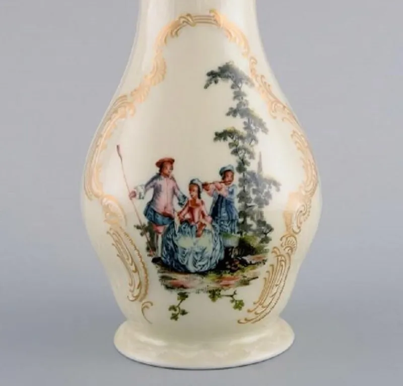 Pamono Vase and Butter Tray in Hand Painted Porcelain from Rosenthal, Set of 2> Trays