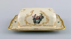 Pamono Vase and Butter Tray in Hand Painted Porcelain from Rosenthal, Set of 2><noscript><img width=