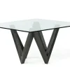 Pamono Vega Dining Table in Black Slate and Glass Design by Joaquín Moll for Meddel