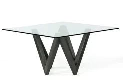 Pamono Vega Dining Table in Black Slate and Glass Design by Joaquín Moll for Meddel
