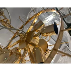Pamono Veneered-White Listelli Alabastro Chandelier by Simoeng><noscript><img width=
