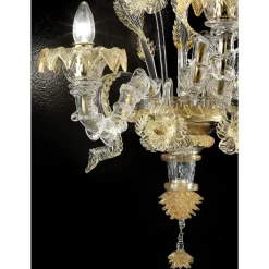 Pamono Venetian Ca Rezzonico Murano Glass Gold Wall Sconce by Simoeng><noscript><img width=