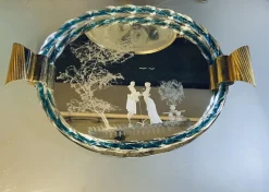 Online Pamono Venetian Etched Mirror Murano Glass Tray