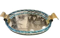 Online Pamono Venetian Etched Mirror Murano Glass Tray