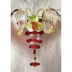 Pamono Venetian Floreal Multicolor Cà Rezzonico Murano Glass Wall Sconce by Simoeng> Wall Lights & Sconces
