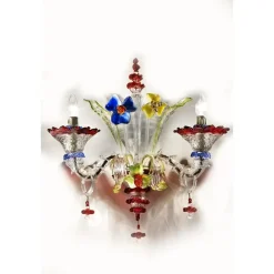 Pamono Venetian Floreal Multicolor Cà Rezzonico Murano Glass Wall Sconce by Simoeng><noscript><img width=