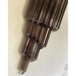 Pamono Venetian Fumè Quadriedro Murano Glass Wall Sconces by Simoeng, Set of 2><noscript><img width=