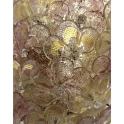 Pamono Venetian Gold and Violet Flowers Wall Sconces in Murano Glass by Simoeng, Set of 2> Wall Lights & Sconces|Wall Lights & Sconces