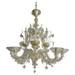 Pamono Venetian Gold Ca Rezzonico Murano Glass Chandelier by Simoeng> Ceiling Lights