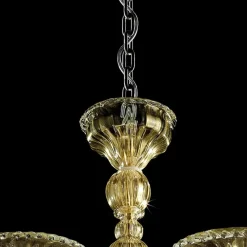 Hot Pamono Venetian Gold Chandelier with Big Leaves by Simoeng
