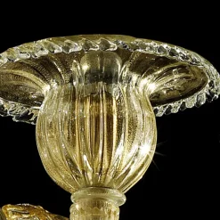 Hot Pamono Venetian Gold Chandelier with Big Leaves by Simoeng