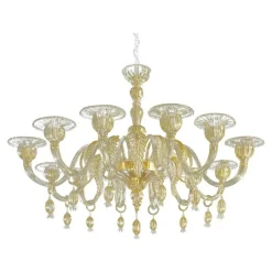 Hot Pamono Venetian Gold Chandelier with Big Leaves by Simoeng