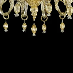 Hot Pamono Venetian Gold Chandelier with Big Leaves by Simoeng
