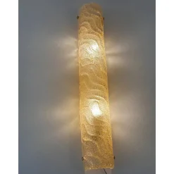 Pamono Venetian Gold Graniglia Murano Glass Wall Sconce by Simoeng, Set of 2><noscript><img width=