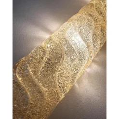 Pamono Venetian Gold Graniglia Murano Glass Wall Sconce by Simoeng, Set of 2><noscript><img width=