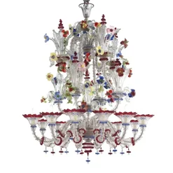 Pamono Venetian Imperial Floral Cà Rezzonico Murano Glass Chandelier by Simoeng> Ceiling Lights