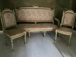 Pamono Venetian Living Room Set, Early 1900s, Set of 9><noscript><img width=