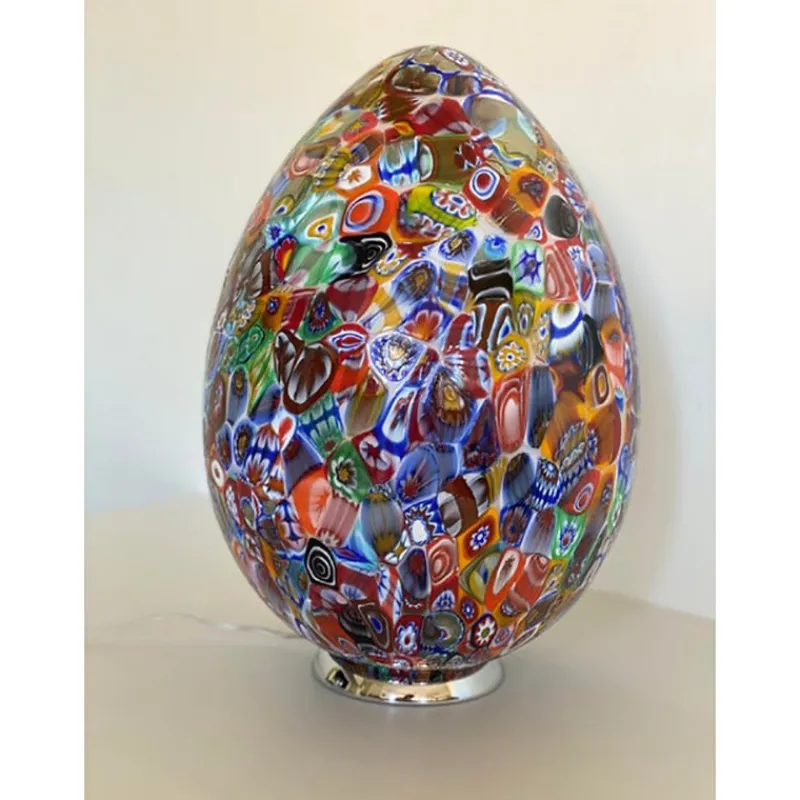 Clearance Pamono Venetian Multicolored Millefiori Murrine Table Lamp by Simoeng